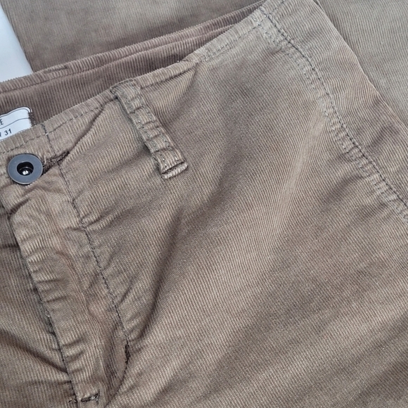 Free People Jolene Corduroy Flare Bellbottoms  in Light Military Green - Size 31 - Picture 5 of 12